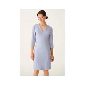 ELANTUR Lilac V-Neck Midi Dress New